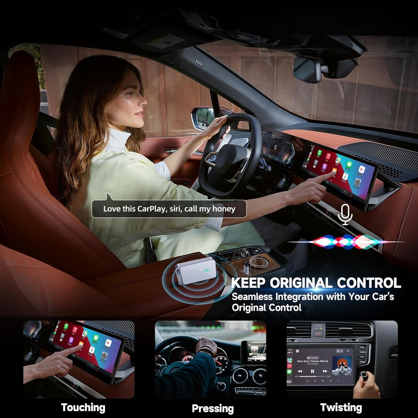 Wireless CarPlay Adapter for Apple iPhone -All Silver