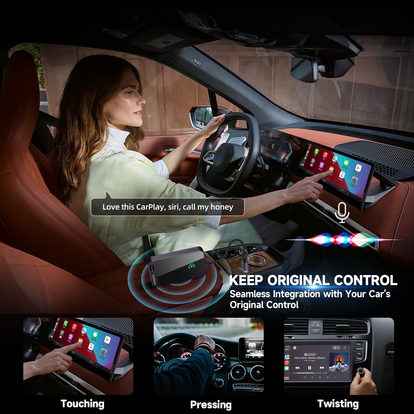 Wireless CarPlay Adapter for Apple iphone - Cosmic Gray