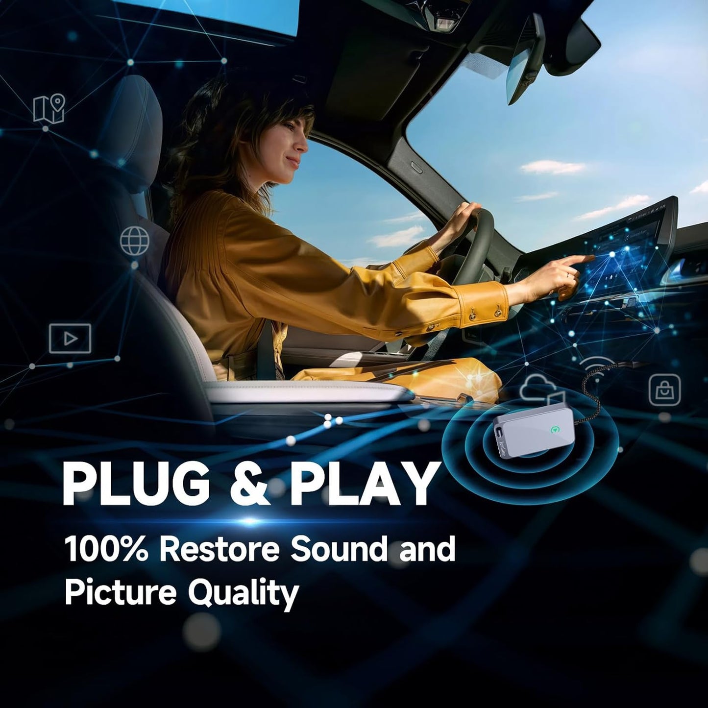 Wireless CarPlay Adapter for Apple iPhone -All Silver